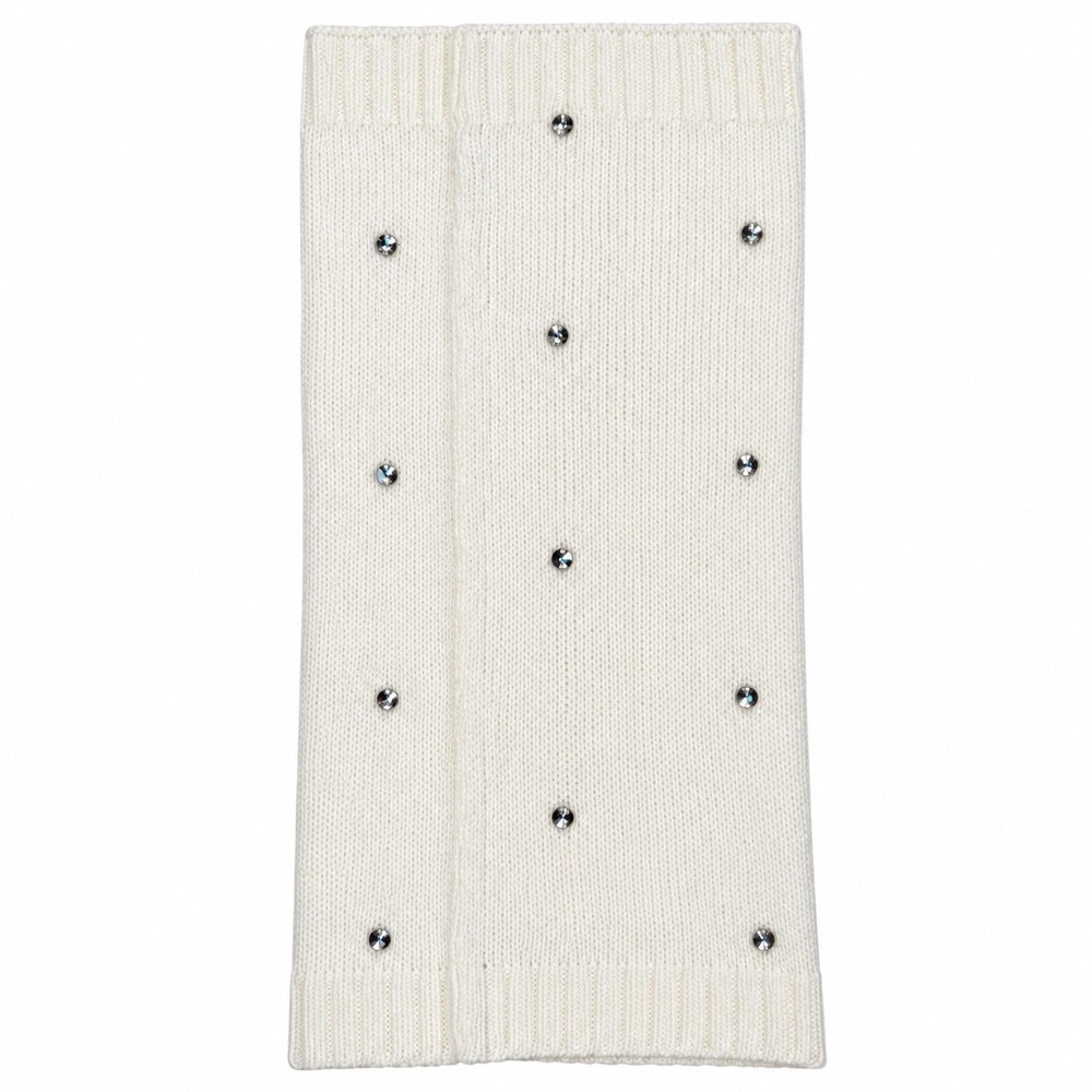 Victoria's Secret Scarf Womens OS White Acrylic Rhinestone Knit Infinity Winter